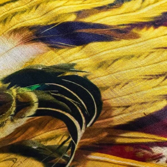 Phoenix Feather Wings in Flight Long Natural Fiber Scarf Shawl - Picture 9 of 10